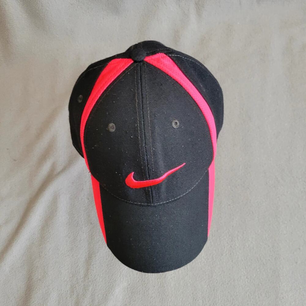 Nike Legacy91 Hat Cap Dri Fit Black Pink Swoosh Adjustable Strap - Picture 5 of 10